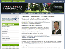 Tablet Screenshot of lakeorionchiropractic.com